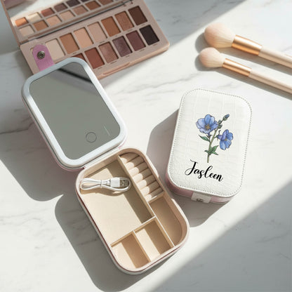 Personalized LED Mirror Makeup Box