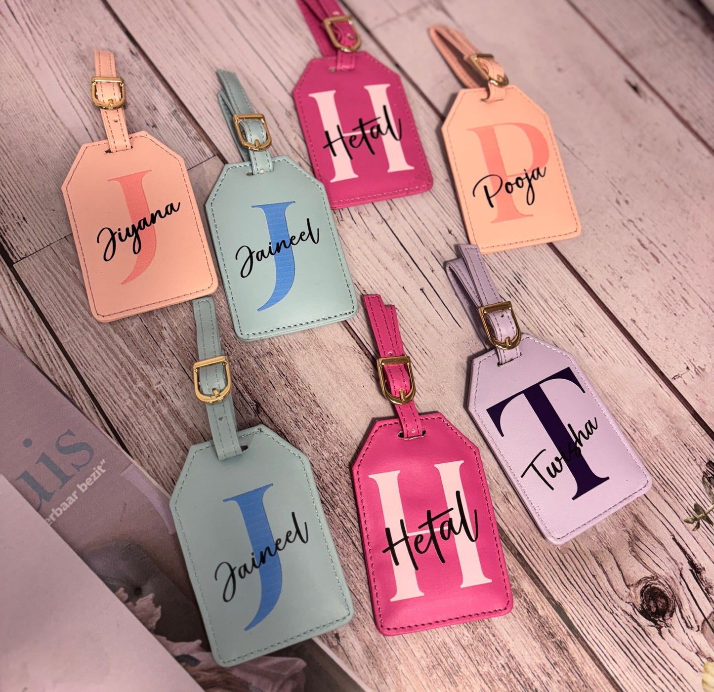 Personalized Leather Travel Bag Tag