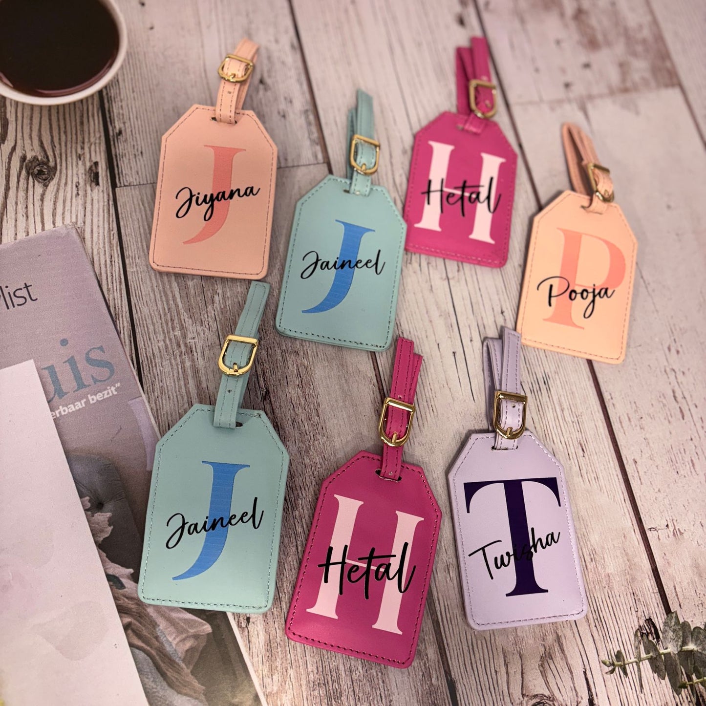 Personalized Leather Travel Bag Tag