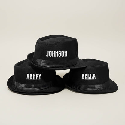 Personalized Cotton & Jute Fedora Hat