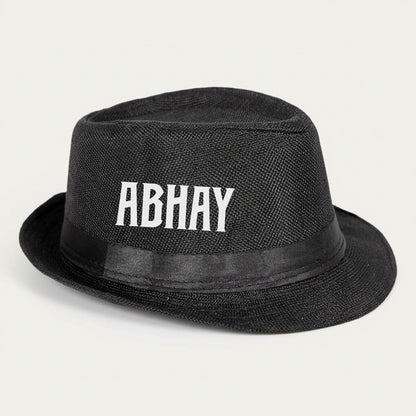 Personalized Cotton & Jute Fedora Hat