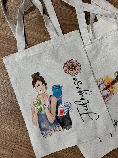 Personalized Washable White Laminated Tote Bag