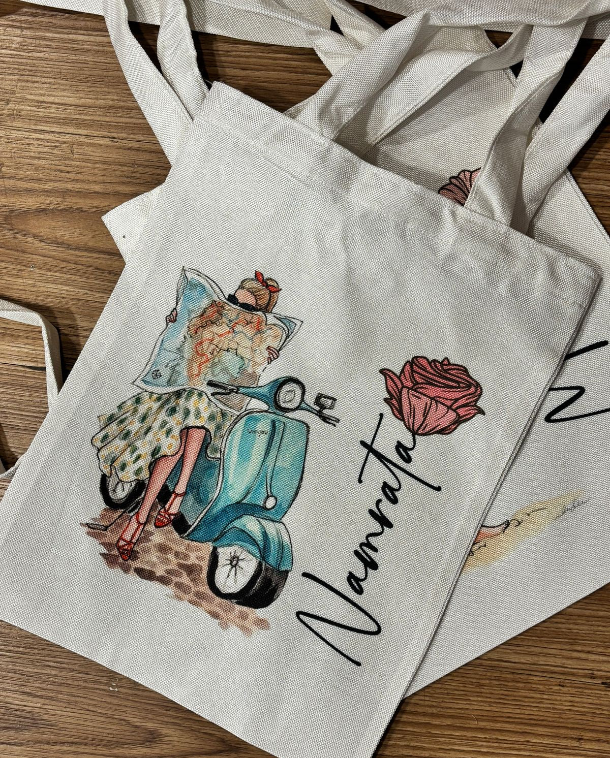 Personalized Washable White Laminated Tote Bag