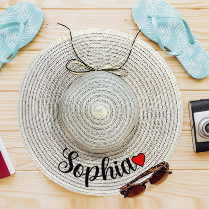 Personalized Straw Beach Hat