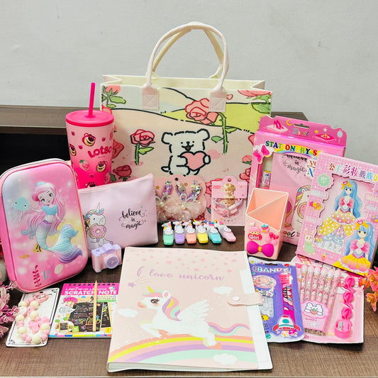 The Pinky Poo Deluxe Mega Hamper | 16-Piece Aesthetic Lifestyle & Stationery Set