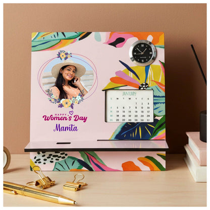 Personalized MDF Mobile Stand with Clock & Calendar