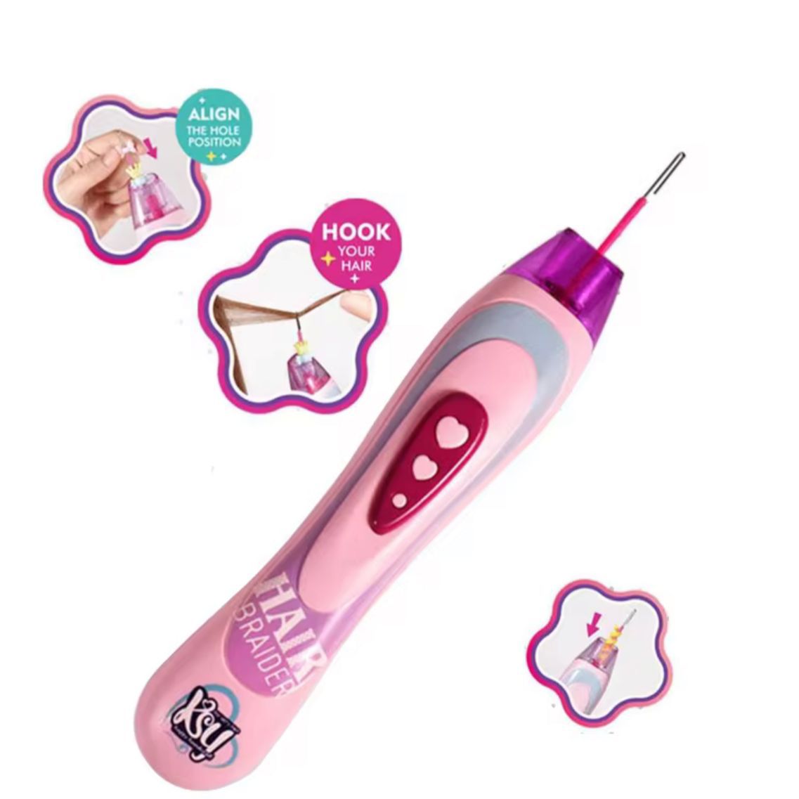 Premium DIY Kids Hair Beader & Styling Kit with Accessories