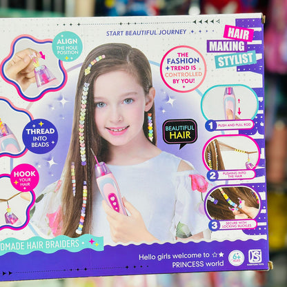 Premium DIY Kids Hair Beader & Styling Kit with Accessories