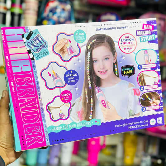 Premium DIY Kids Hair Beader & Styling Kit with Accessories
