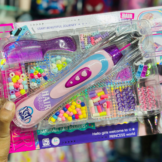 Premium DIY Kids Hair Beader & Styling Kit with Accessories