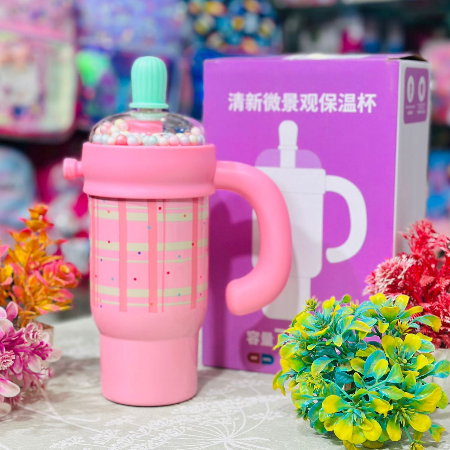 Premium 800ml Insulated Stainless Steel Bubble Top Sipper Tumbler