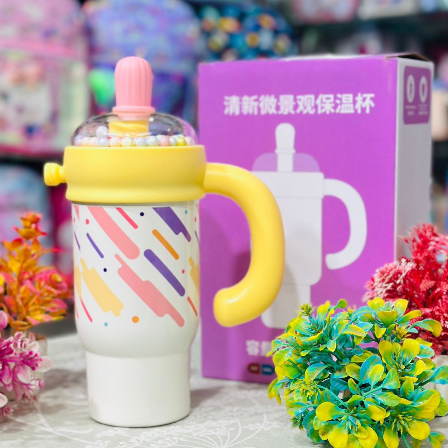 Premium 800ml Insulated Stainless Steel Bubble Top Sipper Tumbler