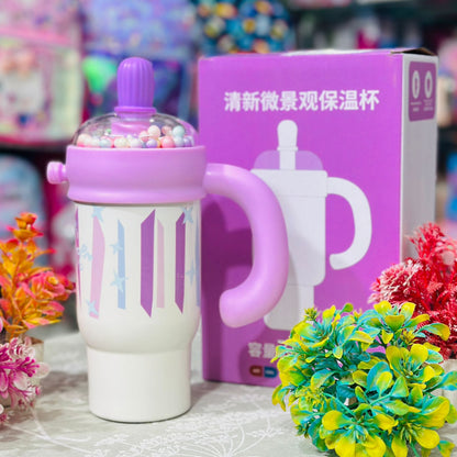 Premium 800ml Insulated Stainless Steel Bubble Top Sipper Tumbler
