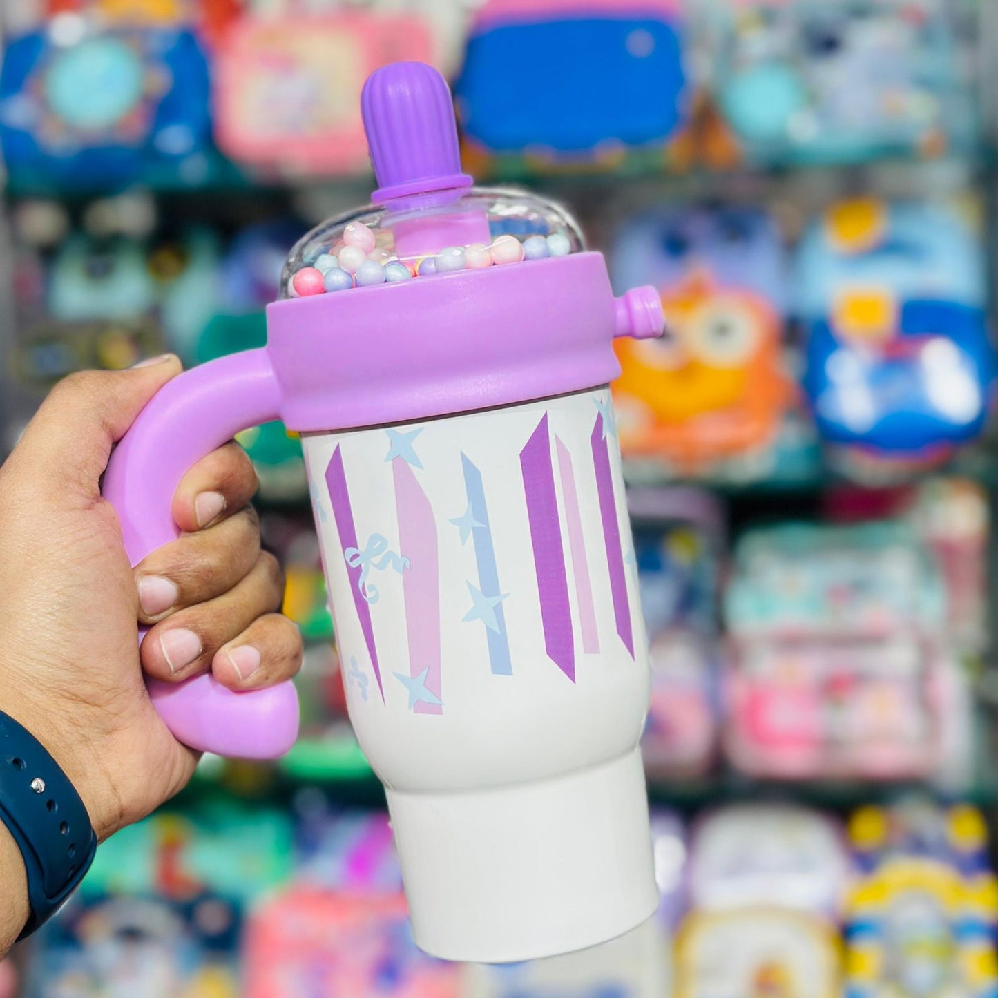 Premium 800ml Insulated Stainless Steel Bubble Top Sipper Tumbler