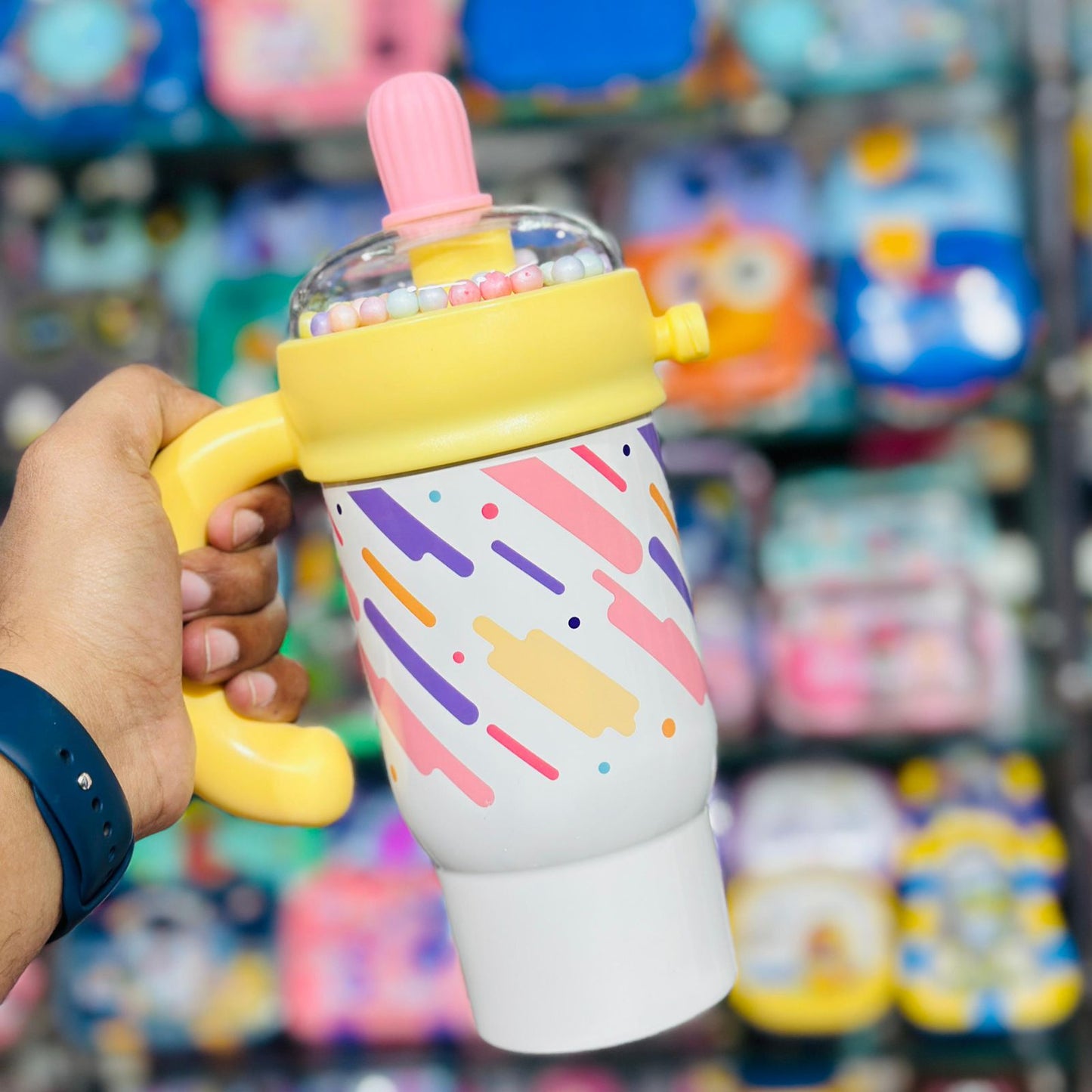 Premium 800ml Insulated Stainless Steel Bubble Top Sipper Tumbler