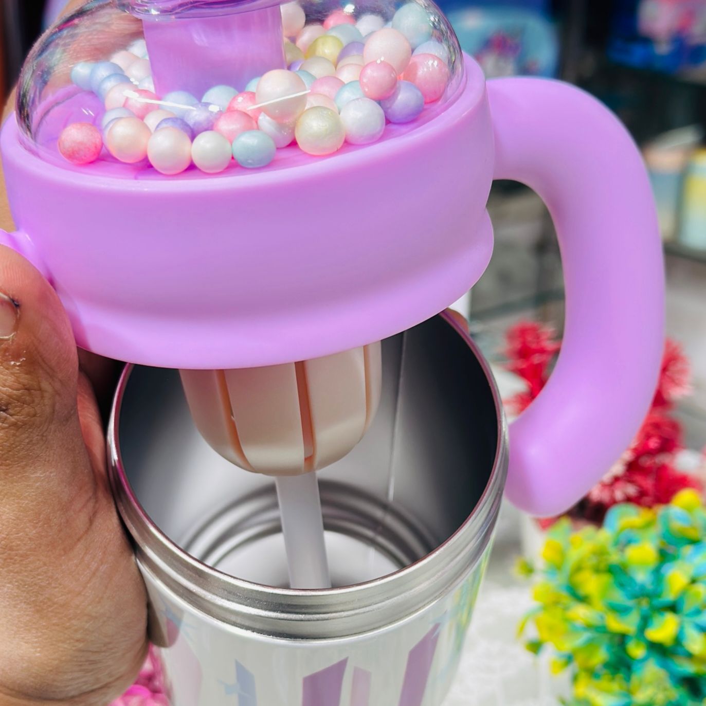 Premium 800ml Insulated Stainless Steel Bubble Top Sipper Tumbler