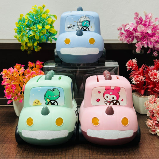 Premium Car-Shaped Piggy Bank with Smart Number Lock (2-in-1 Toy)