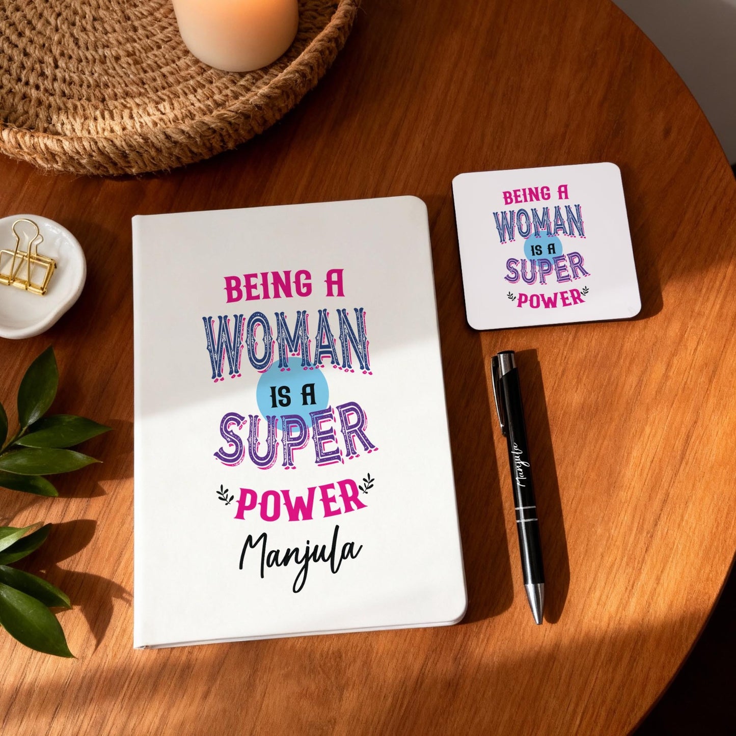 Personalized 3-Piece Desk Essentials Combo