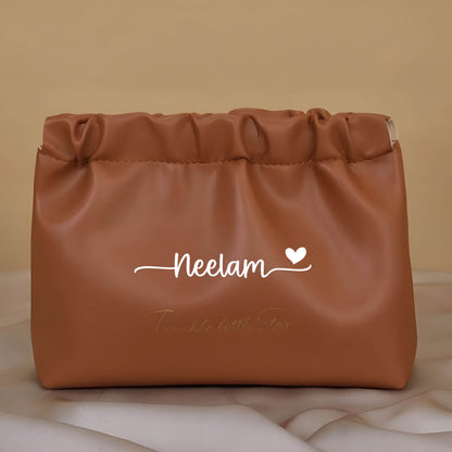 Personalized Waterproof Leather Cosmetic Bag