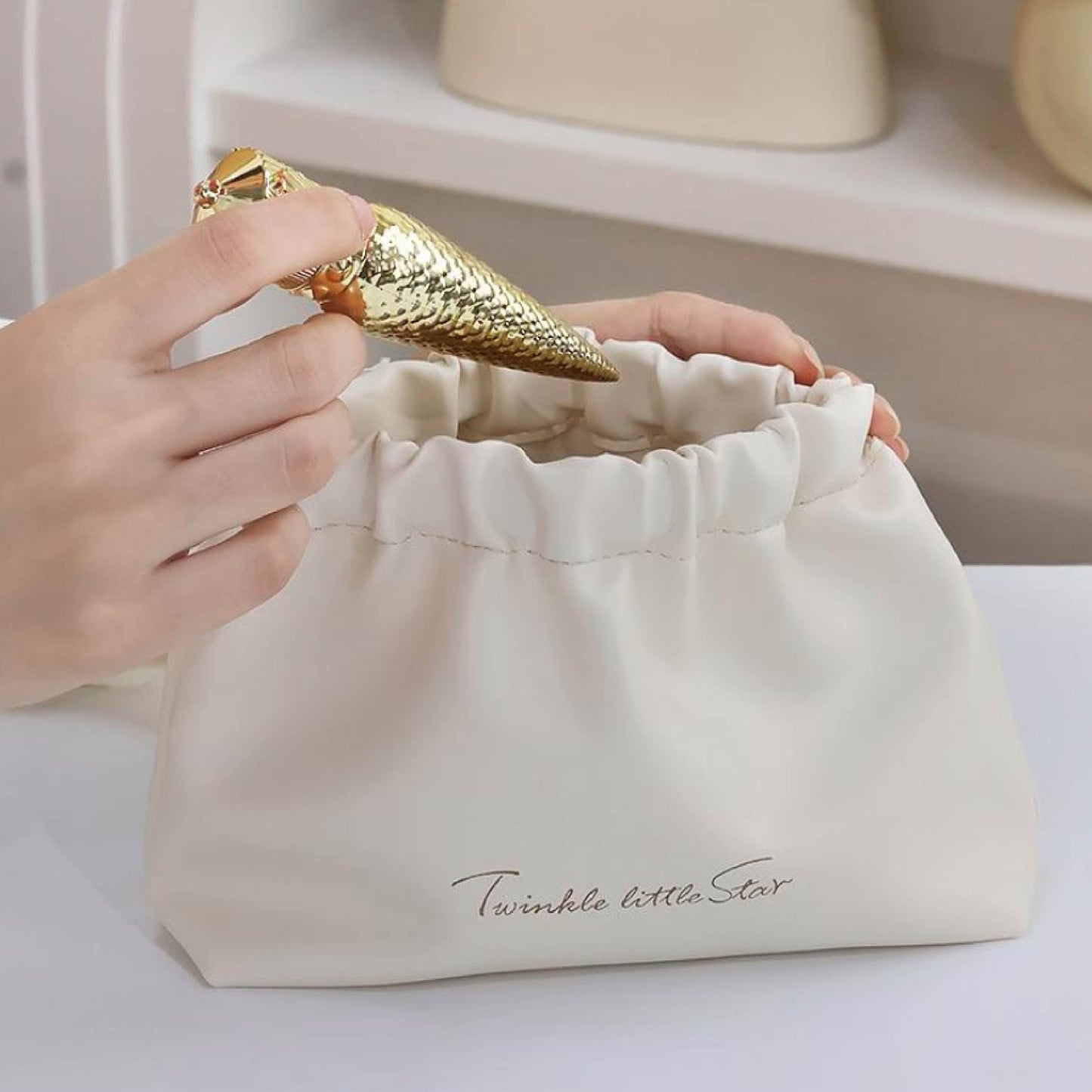 Personalized Waterproof Leather Cosmetic Bag