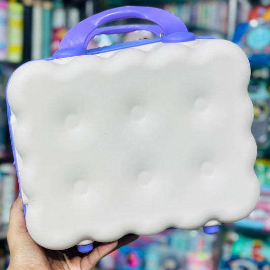 Premium Biscuit-Shaped Mini Luggage & Travel Bag