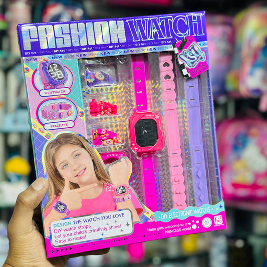 Premium DIY Custom Watch Set with Interchangeable Straps & Charms