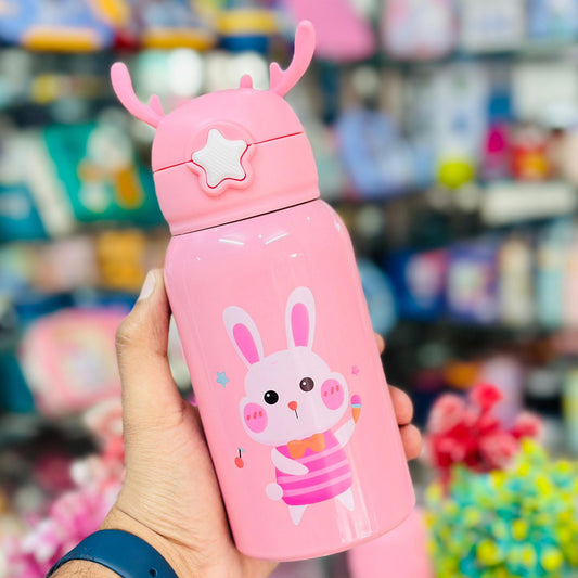 Premium 500ml Insulated Stainless Steel Sipper Bottle with Protective Cover & 2-Caps