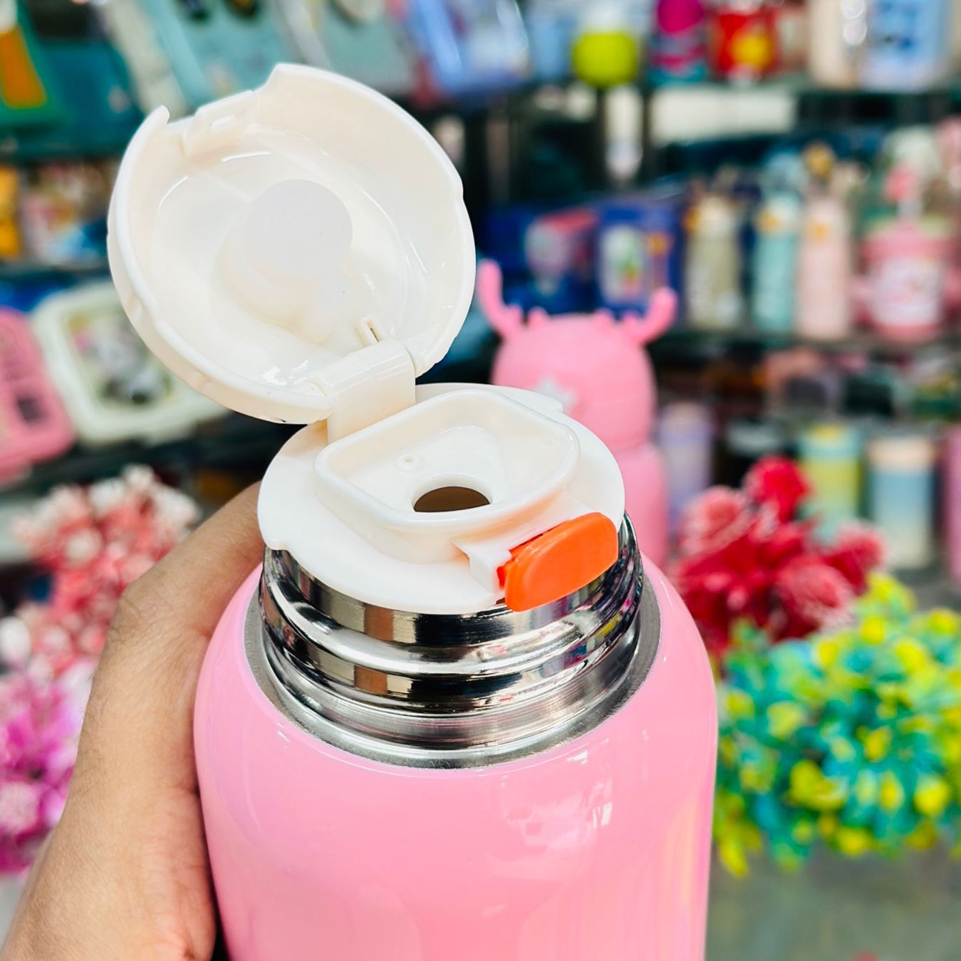 Premium 500ml Insulated Stainless Steel Sipper Bottle with Protective Cover & 2-Caps