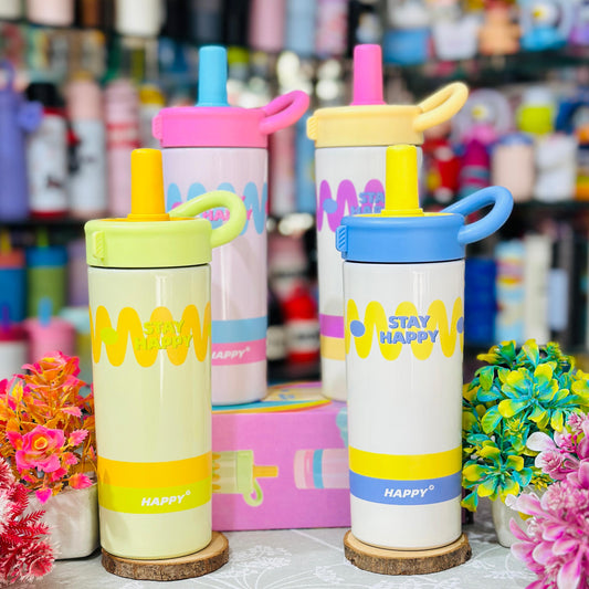 Premium 600ml Insulated Stainless Steel Tumbler with Reusable Straw