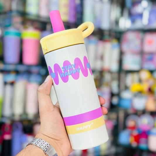 Premium 600ml Insulated Stainless Steel Tumbler with Reusable Straw