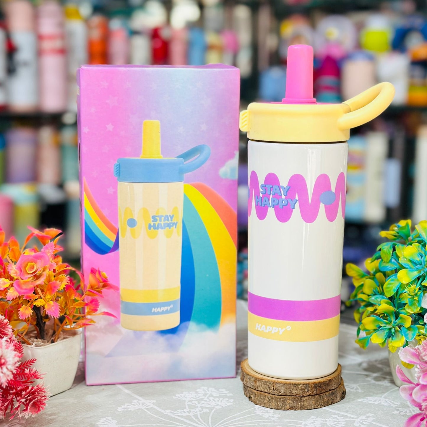 Premium 600ml Insulated Stainless Steel Tumbler with Reusable Straw