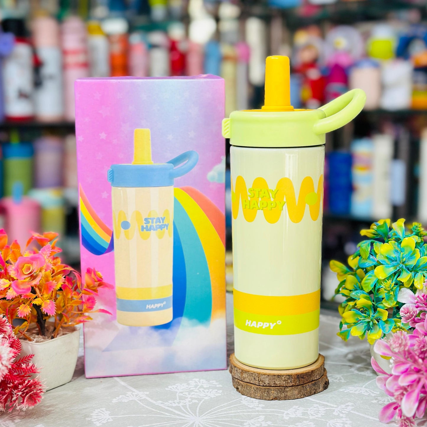 Premium 600ml Insulated Stainless Steel Tumbler with Reusable Straw