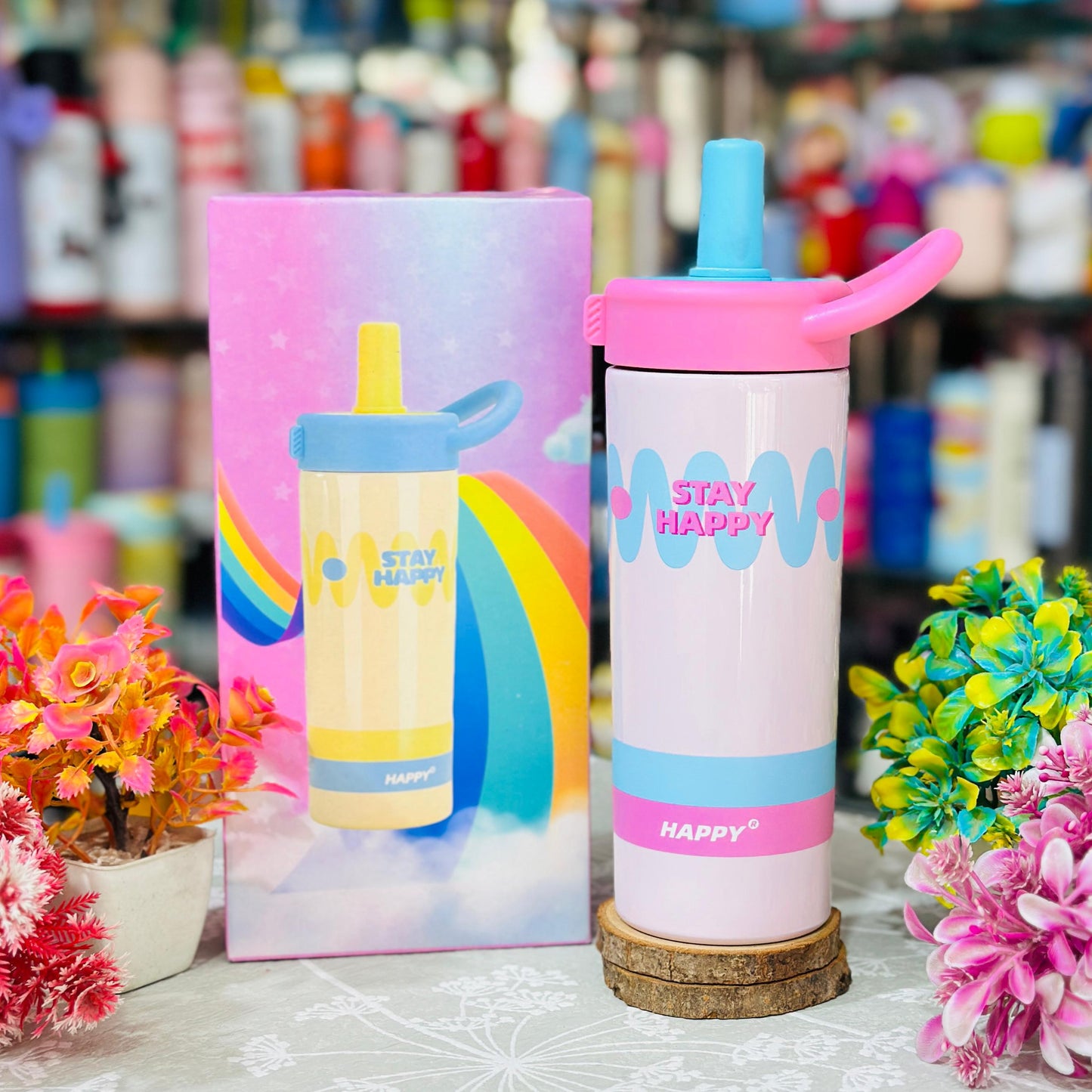 Premium 600ml Insulated Stainless Steel Tumbler with Reusable Straw