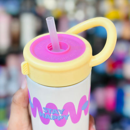 Premium 600ml Insulated Stainless Steel Tumbler with Reusable Straw
