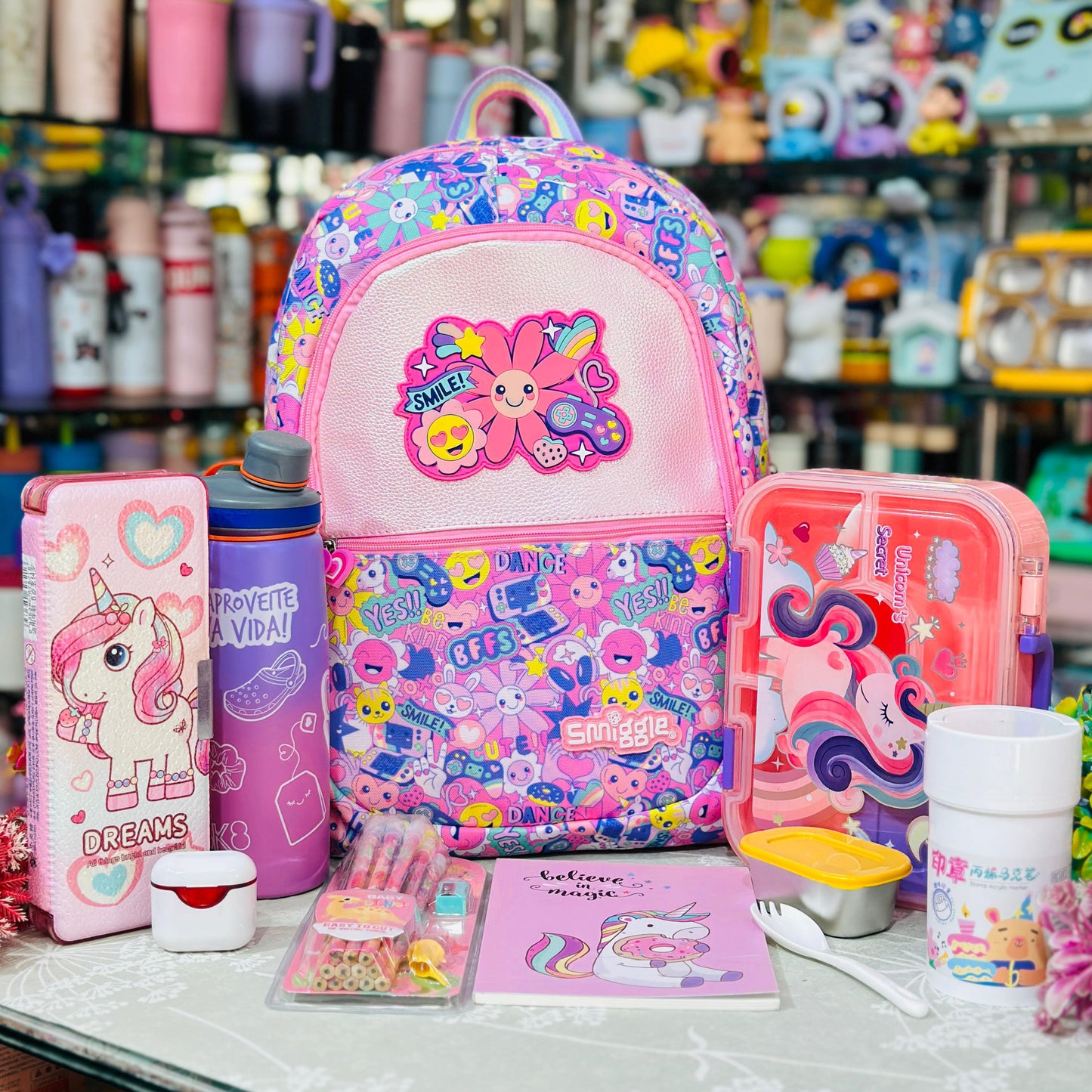 Ultimate Back-to-School Mega Hamper | 16-Inch Smiggle Backpack & 8-Piece Essentials Set