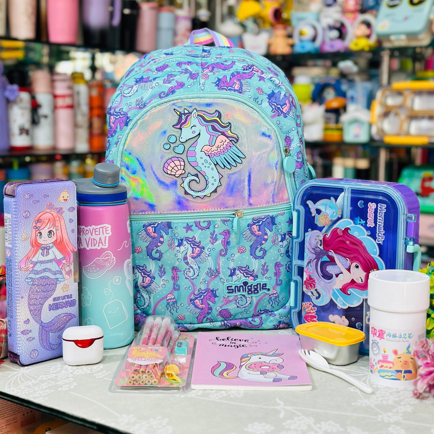 Ultimate Back-to-School Mega Hamper | 16-Inch Smiggle Backpack & 8-Piece Essentials Set
