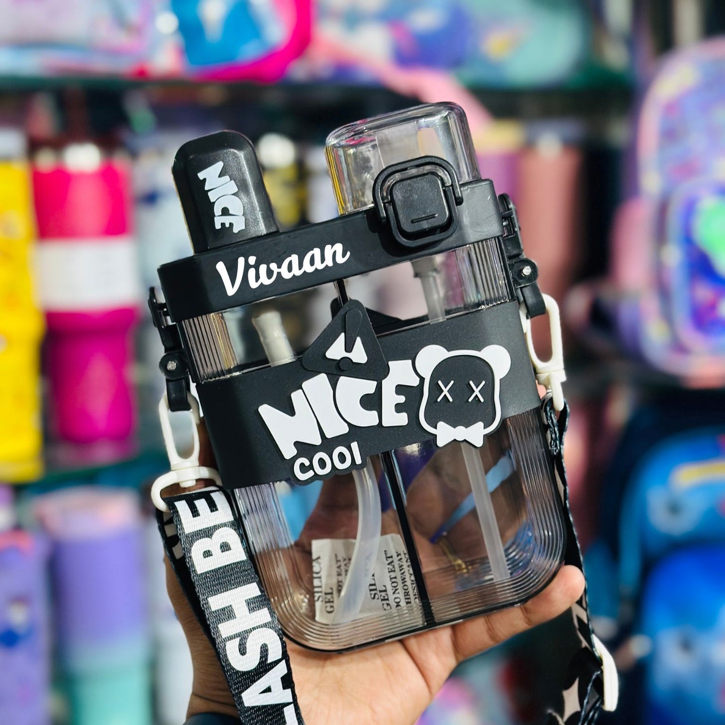 Premium 500ml Dual-Section Sipper Bottle