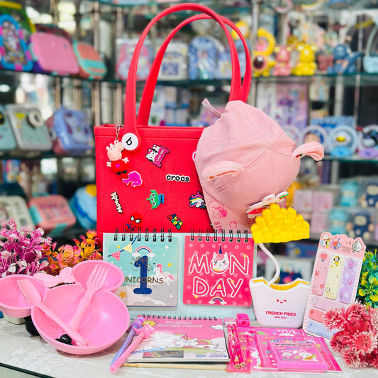 The "Ultimate Aesthetic" Deluxe Croc Bag Hamper | 9-Piece Lifestyle & Stationery Set