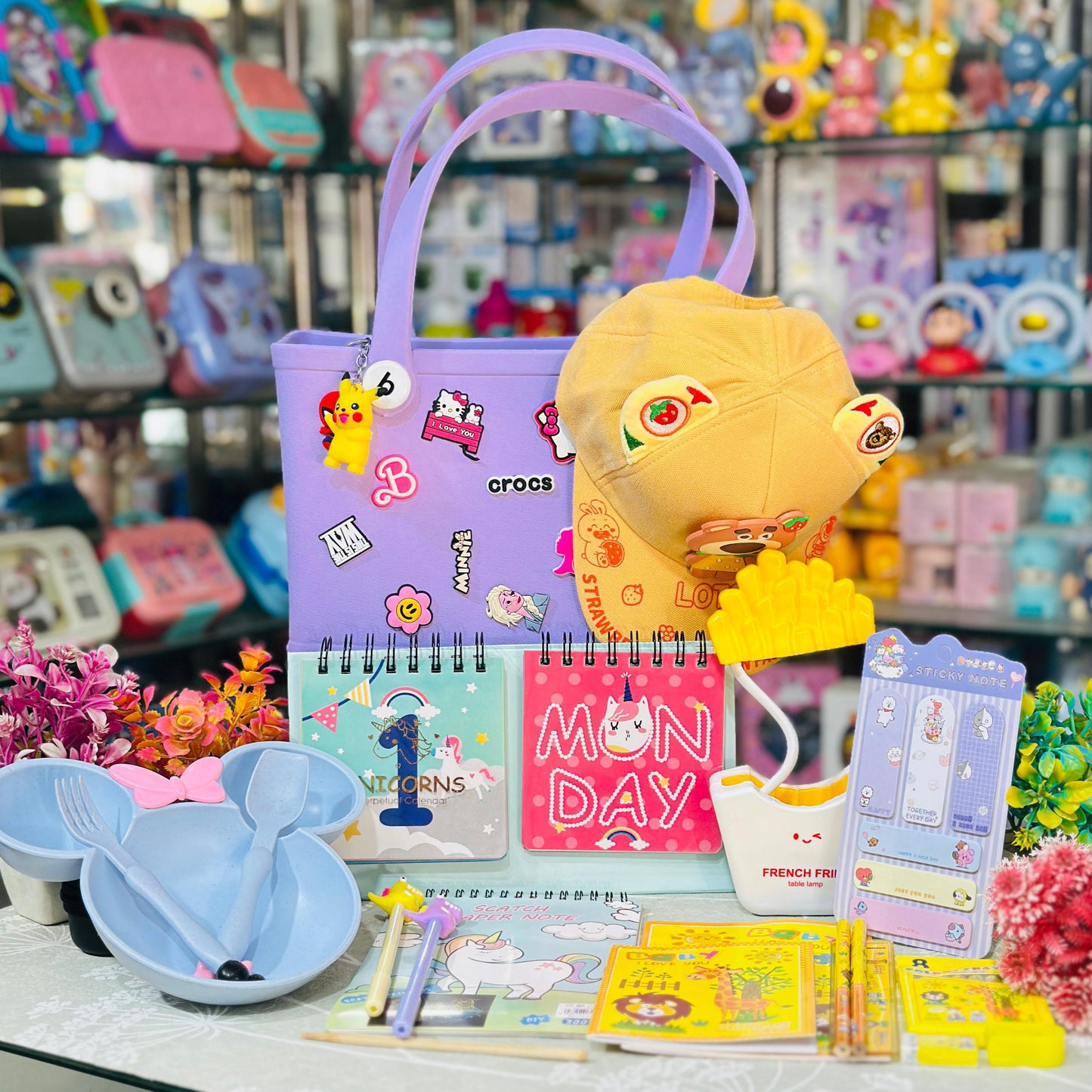 The "Ultimate Aesthetic" Deluxe Croc Bag Hamper | 9-Piece Lifestyle & Stationery Set