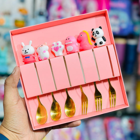 Premium 6-Piece Stainless Steel Kids Cutlery Gift Set