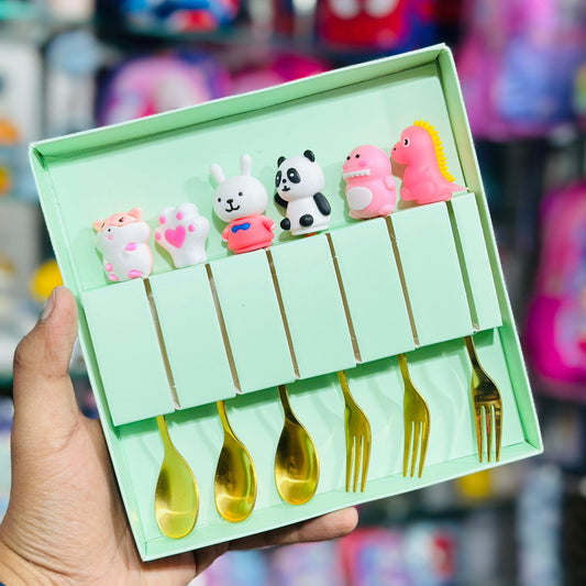 Premium 6-Piece Stainless Steel Kids Cutlery Gift Set