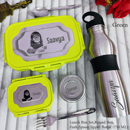 Personalized Premium Kids Photo Lunch Box & Flask Combo