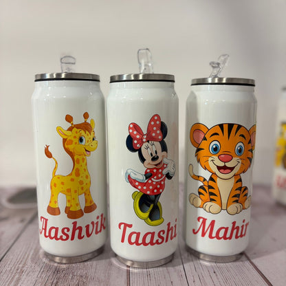 Personalized Stainless Steel Coke Can Straw Sipper