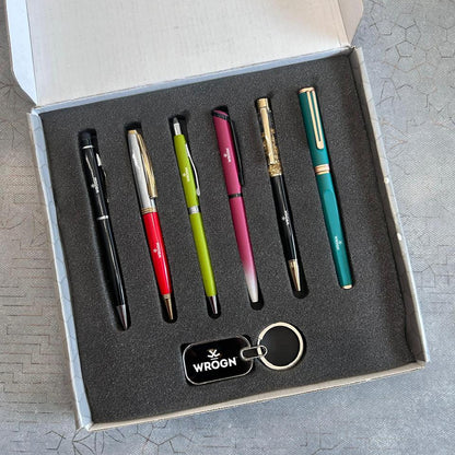 Personalized 6-in-1 Pen Set With FREE Keychain