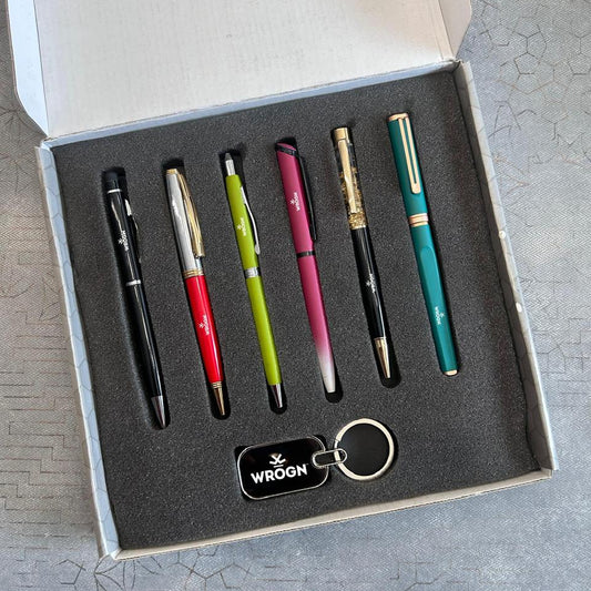 Personalized 6-in-1 Pen Set With FREE Keychain