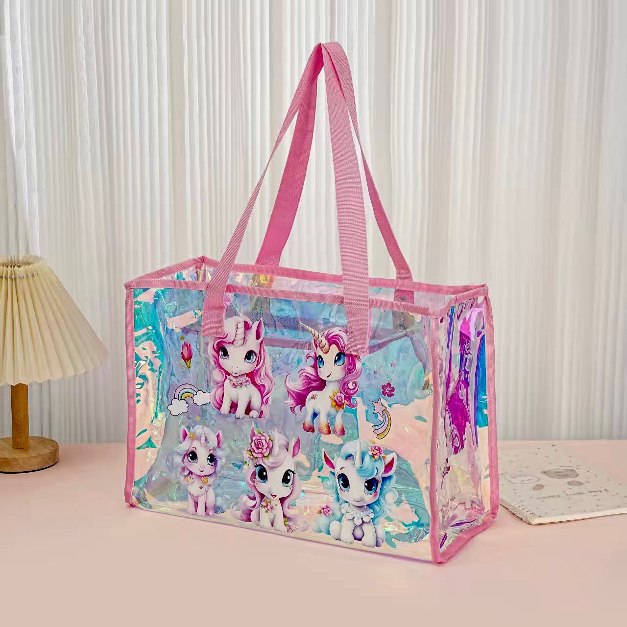 Premium Holographic Prism Tote Bag