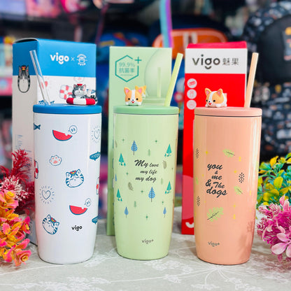 Vigo 700ml Insulated Stainless Steel Tumbler with Straw