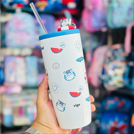 Vigo 700ml Insulated Stainless Steel Tumbler with Straw