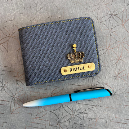 Personalized Denim Wallet & Pen Combo