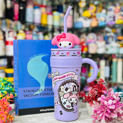 1200ml Leak-Proof Stainless Steel Character Tumbler with Handle